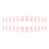 RikView French Tip Press on Nails Medium Nails for Women Almond Acrylic Nails Pink Nails with Flowers Design