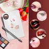 Banugo 2Pcs Cosmetic Makeup Palette, Premium Stainless Steel Metal Makeup Mixing Palette with Spatula, Makeup Mixing Tray for Mixing Foundation/Eye Shadow/Mascara/Nail Polish/Pigment/Nail Art