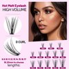 Dedila 8/10/12/14/16/17/18/20mm 60pcs 20 Root Grafting Individual False Eyelashes Mink Natural Long Eye Lashes Cluster Extension Makeup Beauty Fake Eyelash (12mm)
