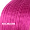 WUDAS Pink Braiding Hair 18 Inch Long Pre Stretched Hair Straight Yaki Texture Synthetic Hair Extensions Softness, 2 Packs