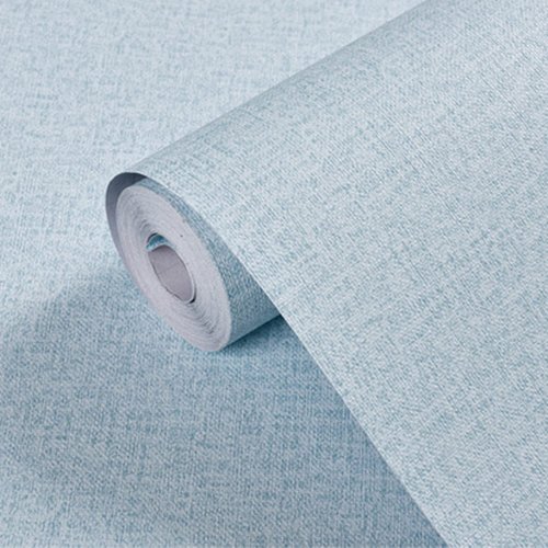 Yancorp 24"x120" Textured Fabric Light Blue Wallpaper Faux Grasscloth Peel and Stick Wallpaper Self-Adhesive Wallpaper Linen Removable Wallpaper Cabinets Counter Top Liners