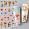 Summer Coconut Tree Nail Art Stickers Decals 2Pcs Palm Tree Flamingo Flowers Summer Nail Designs Stickers Manicure Accessories Tropical Style Nail Decals for Acrylic Nail Art Decorations Supplies