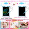 12 Inch LCD Writing Tablet for Kids, 2 PCS Reusable Toddler Drawing Board Colorful Screen Erasable Doodle Pad with Stylus Stencil, Educational Learning Toys Gifts for Girls Boys Age 3 4 5 6 7 8