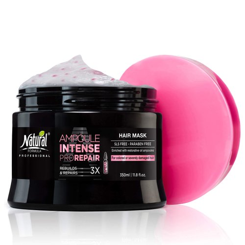 Natural FORMULA Ampoule Intense Hair Mask With Restoring Oils Nourish, Strengthen and Moisturize ...