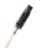 300 Pack Glitter Mascara Wands Disposable EyeLash Spoolie Brushes Makeup Applicator Eyelash Extension Tool Kit, Crystal Gold Handle Black Brush Head