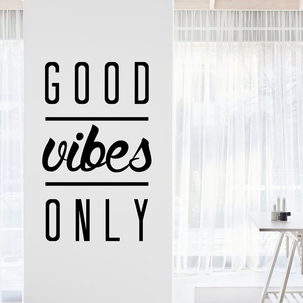 My Vinyl Story Good Vibes Only Inspirational Motivational Wall Art Decal Quote for Staying Inspired, Motivated, Focused, Positive Office Decor Words and Saying Encouragement Gift 26x16 inches