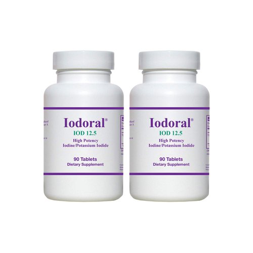 Optimox Iodoral 12.5 mg Supplement - Potassium Iodide Tablets, High Potency Iodine Tablets, Iodine Supplements, Thyroid Support, Daily Vitamins, Lugol's Iodine Solution - 30 Count (Pack of 2)