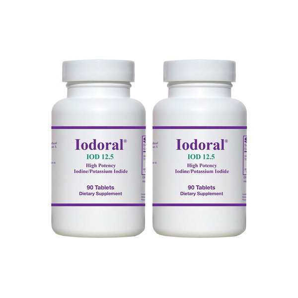 Optimox Iodoral 12.5 mg Supplement - Potassium Iodide Tablets, High Potency Iodine Tablets, Iodine Supplements, Thyroid Support, Daily Vitamins, Lugol's Iodine Solution - 30 Count (Pack of 2)