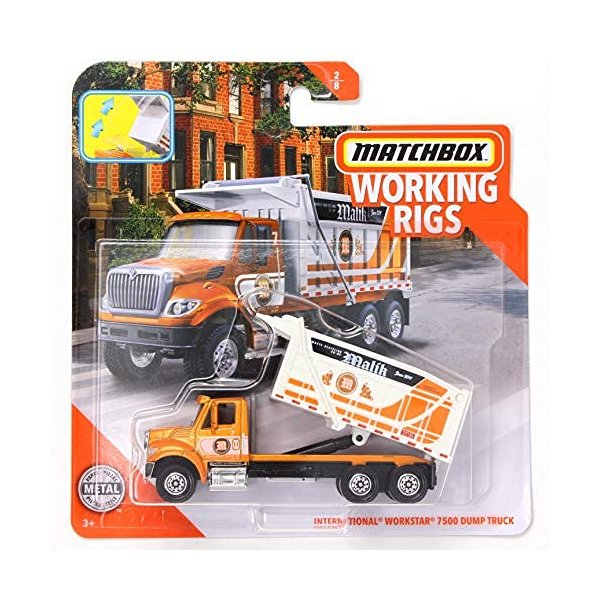Matchbox Working Rigs International Workstar 7500 Dump Truck, [Orange] Malik