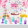 20 Pcs Mermaid Party Decoration DIY Felt Table Centerpiece Under The Sea Party Decorations for Ocean Theme Girl Little Mermaid Birthday Baby Shower Party Supplies