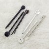 50 Pcs Black Hair Bobby Pins Hair Clips with Blank Round Tray Hair Pins Hairpin Cabochons Bases Hair Styling Pins for DIY Crafts Hair Accessories(ZS642)