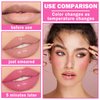 XINGXYUEL Magic Color Changing Lip Oil Tinted Lip Gloss Hydrating Conversion Lip Glow Oil Color Changing Lip Balm Shimmer Glossy Non-Sticky Plumping Lip Oil Stain