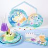 WERNNSAI Science Party Supplies Set - 48 Pcs Science Theme Party Tableware Set Disposable Scientist Dinner Dessert Plates Napkins Chemistry Birthday Party Decorations for 16 Guests Labratory Party