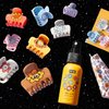 BT21 x Kitsch Recycled Plastic Puffy Medium Hair Clips for Women - Medium Claw Clips for Thin Hair | Claw Hair Clips for Short Hair | Medium Hair Claw Clips for Women | Cute Hair Claws for Girls, Tata