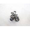 Generic Mini silver metal gray butterfly crystal hair claw clip for thick hair
