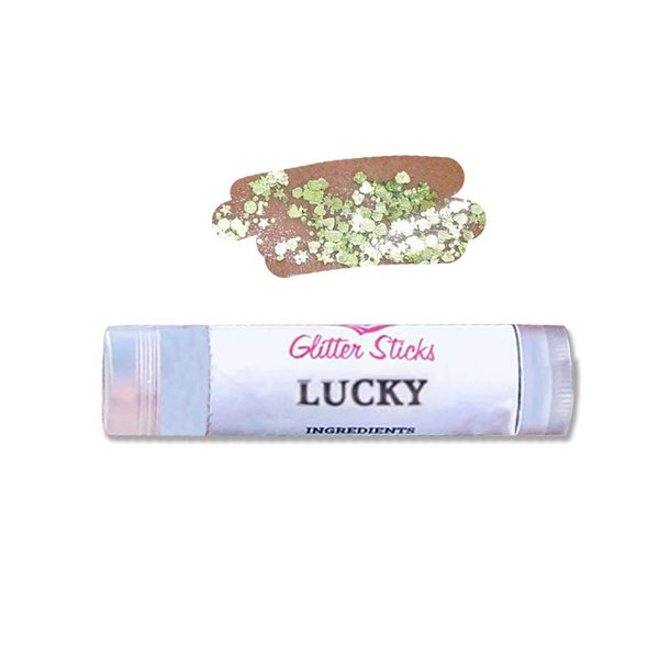 Creative Faces Chunky Glitter Stick - Lucky, Easy to Apply, Cosmetic Grade Polyester Glitter (3.5 gm/4.5 ml), Great to Sparkle up Your Face, Body, Hair & Face Paint Designs