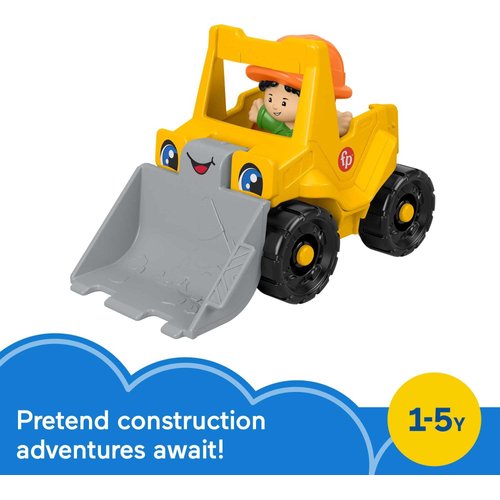 Little People Toddler Construction Toy Bulldozer Vehicle & Worker Figure for Pretend Play Ages 1+ Years