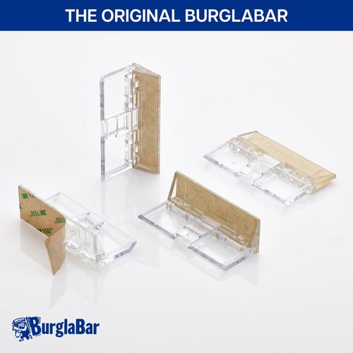 Burglabar 4 Pack for Sliding Door Locks for Sliding Glass Doors & Windows, Child Proof