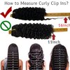 Caliee 3B 3C Curly Clip in Hair Extensions 22Inch Natural Black 1B Jerry Curly Human Hair Extensions Full Head 8A Thick End Hair Extensions JC Clip Ins 120G 7Pcs with 17Clips/Set