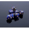 CREEBUY DND Dice Set Dark Blue Mix Black Nebula Dice for Dungeon and Dragons D&D RPG Role Playing Games 7Pcs Polyhedral Dice with Dice Bag