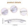 4 Pcs Sparkly Rhinestone Hair Barrettes with Bling for Women - Silver Wedding Hair Jewelry for Girls
