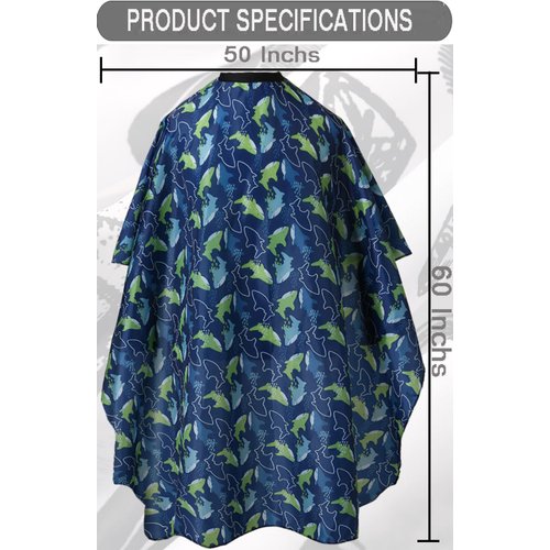 Borogo Professional Waterproof Hair Styling Cape Haircuting Salon Cape Gown Hair Salon with Snap Closure Yellow Stripes