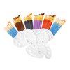 72 Pcs Painting Brush Palette Set, 60 Pcs Paint Brushes with 12 Pcs Palettes for Kids or Adults to Create Art Paint Oil Watercolor