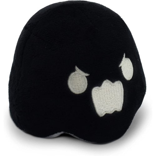 TeeTurtle - The Original Reversible Ghost Plushie - White + Black - Cute Sensory Fidget Stuffed Animals That Show Your Mood - Perfect for Halloween!