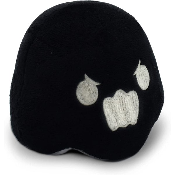 TeeTurtle - The Original Reversible Ghost Plushie - White + Black - Cute Sensory Fidget Stuffed Animals That Show Your Mood - Perfect for Halloween!