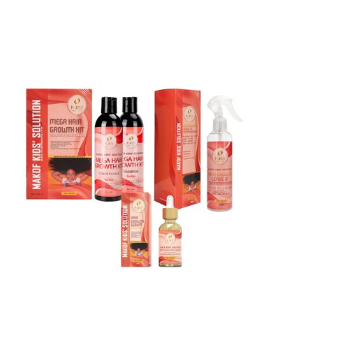 Coconut Oil Kids Curly Shampoo & Conditioner,Hair Oil, Leave in Conditioner Set- With black castor, coconut oil, rice extract - for Hair Growth, Thickening, Moisturizing. (4 pcs)