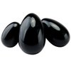 mookaitedecor Black Obsidian Yoni Eggs Set of 3, Predrilled with Unwaxed String, Massage Stones for Women to Strengthen Pelvic Floor Muscles with Velvet Pouch
