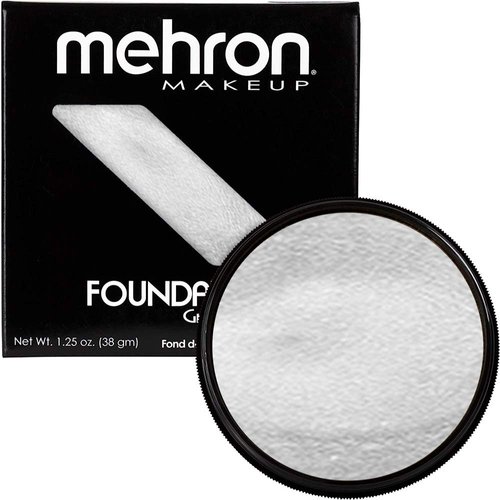 Mehron Makeup Foundation Greasepaint | Stage, Face Paint, Body Paint, Halloween Makeup 1.25 oz (38 g) (SILVER)
