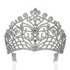 Lush Clear Austrian Crystal Rhinestone Tiara Crown Bridal Prom Pageant T11884 (Silver)