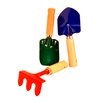 G & F 10012 JustForKids Kids Garden Tools Set with Tote hand rake shovel trowel,Assorted