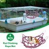 Berlune 6 Pcs Rat Ropes for Cage Rat Cage Accessories Climbing 12.6 x 9.84 Inch Bird Rope Rat Toys for Pet Hammock Hamster Cotton Rope Bridge Bird Ladder for Small Animal Habitat Rat Play