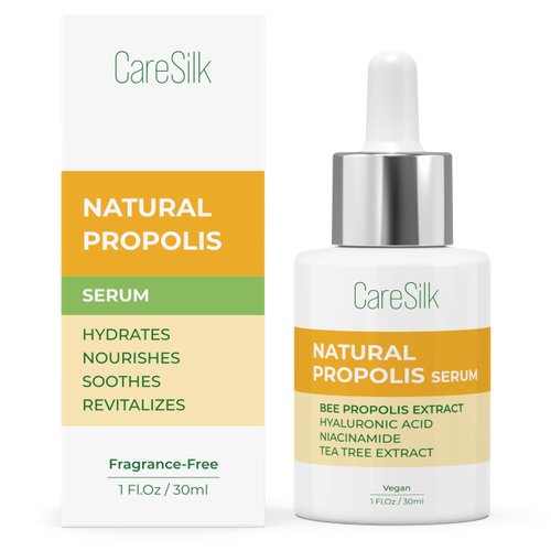 Propolis Serum - Face Hydrating Serum - Niacinamide, Hyaluronic Acid, Centella Asiatica, Tea Tree, Rice Extract - Pore Minimizer Treatment Essence