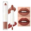 HWSHQY OO Dual Ended Lip Makeup,2-in-1 Matte Liquid Lipstick Lip Gloss,Long Lasting Smudge Proof Lip Stain,Silky Smooth Lip Glosses,Creamy Velvet Lipcolor Lip Makeup,04
