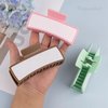 Framendino, 6 Pack Sublimation Hair Claw Clip Blanks Non Slip Hair Clips for DIY Hair Clips Rectangle 6 Colors