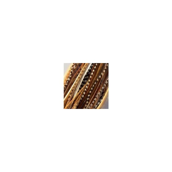 4"-6" Beautiful Natural Mix Feather Hair Extension Made of Salon Quality Feathers