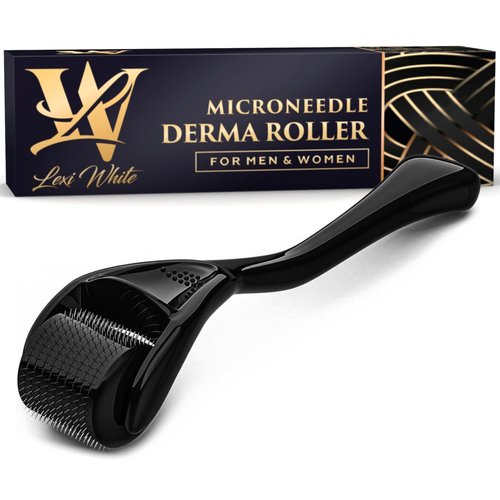Lexi White Beauty Derma Roller Microneedle Roller For Face, Roller for Beard, Microneedling Roller | For Women and Men | Micro Needle Roller For Face Scalp Derma Stamp 0.25mm