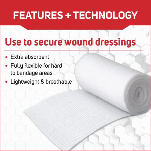 Care Science Rolled Gauze Pads 3 X 2.5 Yds for Cleaning or Covering Wounds, White, 24 Count