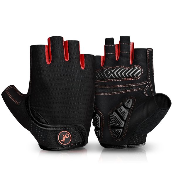 MOREOK-Cycling Gloves Bike Gloves for Men/Women-[5MM Gel Pad] Biking Gloves DEEP BALCK-M