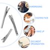 100 Pcs Silver Alligator Hair Clips, 3 Inch and 1.6 Inch Metal Hairdressing Salon Hair Grip Flat Top with Teeth, 2 Sizes