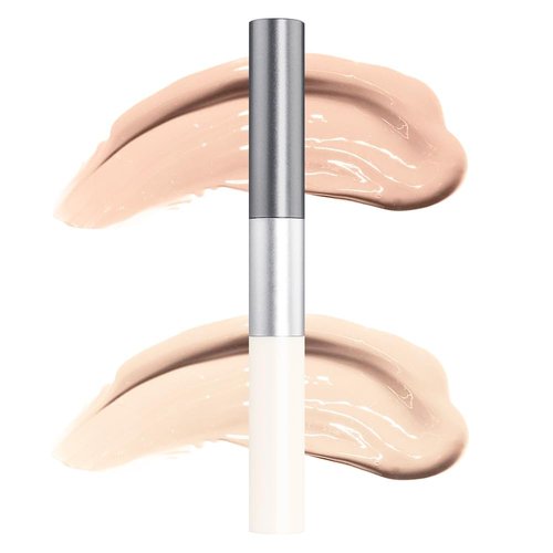 Kaely Dual-Ended Concealer Stick,Acne Dark Spot Corrector Makeup Pen,Concealer Full Coverage for Dark Circles,Face Contour Color corrector de ojeras,under Eye Brightener Waterproof,01 Light+Neutral