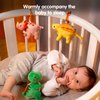 TUMAMA Stuffed Toys,Hanging Reversible Dinosaur & Egg Plushies Set for Easter Decoration Baby Gym Carseat Crib,Soft Plush Animal Toy for Kids Toddlers Boys Girls,3PCS