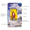 Tarot Cards with Meanings on Them, Tarot Cards for Beginner, Learning Tarot Cards Set, Tarot Deck Fortune Telling Game, Keywords, Chakra, Planet, Zodiac, Element, Yes or No, Affirmations
