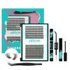 Lash Extension Kit Daybreak Lash Clusters kit Lash Bond and Seal Eyelash Remover and Lash Applicator for Diy Lash Extension Kit at Home by AMZGlRL(Daybreak,D-Mix8-16mm kit)
