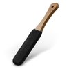 BEZOX Foot Pumice Stone Pedicure File(1 PCS) - Wooden Handle Foot File Callus Remover for Smoother Feet and Hands - Foot Scrubber, Heel Sander and Dead Skin Scraper - Black