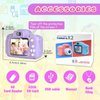 Dylanto Upgrade Kids Selfie Camera, Christmas Birthday Gifts for Girls&Boys Age 3-9, HD Digital Video Cameras for Toddler, Portable Toy for 3 4 5 6 7 8 Year Old Girls&Boys with 32GB SD Card (Purple