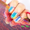 SILPECWEE 11 Sheets Aurora Nail Foil Laser Nail Stickers Glass Paper Nail Art Stickers Iridescent Cellophane Nail Designs Stickers Holographic Film 3D Nail Decoration for Women Kids